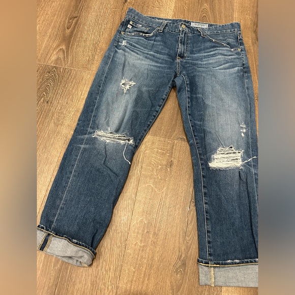 AG Ex Boyfriend Slouchy I’m Distressed Jeans Size 30 - Picture 2 of 8